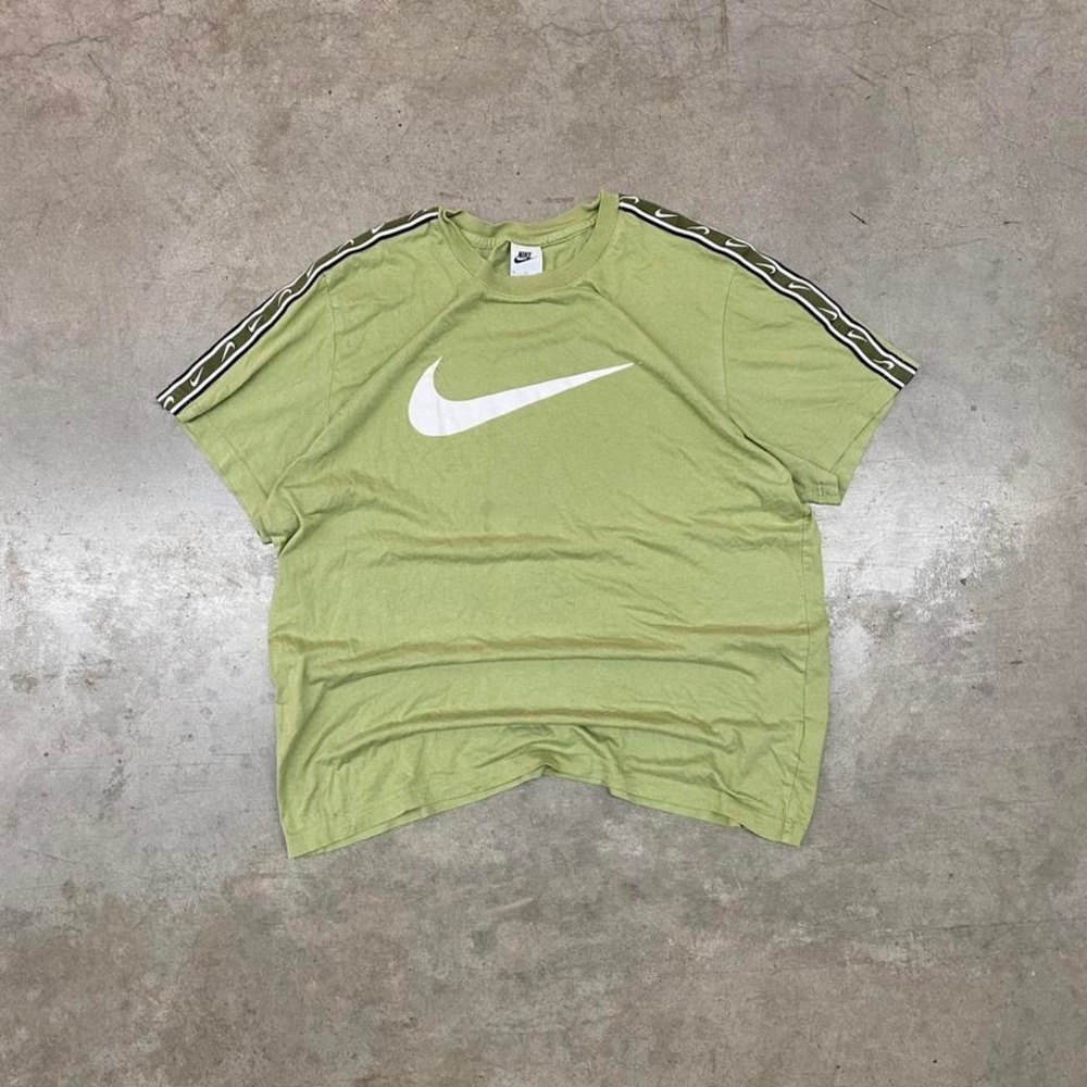 Nike Green White Striped Sportswear T-Shirt Men's XL